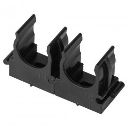 Держатель для труб (клипса) d16мм для прямого монтажа CLIP-16-B-MP черн. (уп.100шт) Эра Б0062029