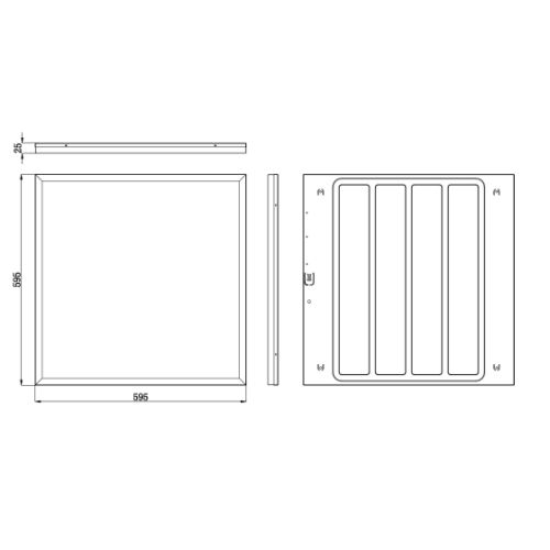 Светильник светодиодный офисный SPO-1-40-5K-M [4] 40Вт 5000К IP40 4200лм Кп