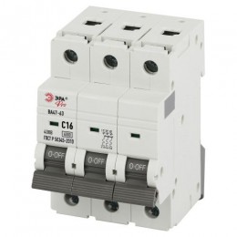 Выключатель автоматический 3п C 16А 6кА ВА47-63 PRO VA63-3P16C6 Эра Б0063168