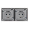 Розетка Эксперт 11-2524-01 2х2P+E гориз. IP55 шторки 16А-250В СУ бел. Эра Б0063254