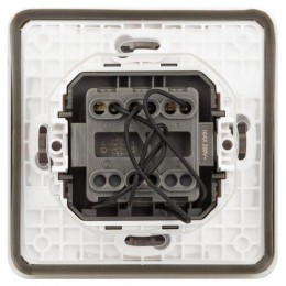 Выключатель Эксперт 11-1525-01 двойн. с подсветкой IP55 10АХ-250В СУ бел. Эра Б0063304