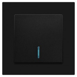 Выключатель 1-кл. СП Accent 6-102-05 10А IP20 250В с подсветкой AL/CU антрацит Intro Б0063475