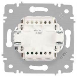 Выключатель 1-кл. СП Accent 6-102-05 10А IP20 250В с подсветкой AL/CU антрацит Intro Б0063475