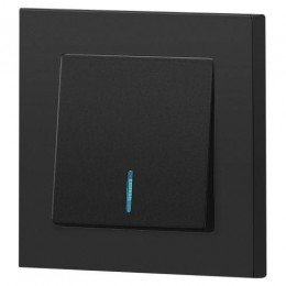 Выключатель 1-кл. СП Accent 6-102-05 10А IP20 250В с подсветкой AL/CU антрацит Intro Б0063475