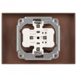 Розетка 2-м СП Accent 6-204-09 16А IP20 250В 2P AL/CU титан Intro Б0063433