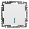 Выключатель 1-кл. СП Accent 6-102-01 10А IP20 250В с подсветкой AL/CU бел. Intro Б0063445