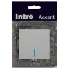 Выключатель 1-кл. СП Accent 6-102-01 10А IP20 250В с подсветкой AL/CU бел. Intro Б0063445