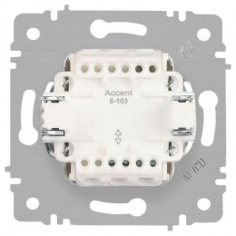 Переключатель 1-кл. СП Accent 6-103-09 10А IP20 250В AL/CU титан Intro Б0063451