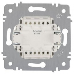 Выключатель 2-кл. СП Accent 6-104-01 10А IP20 250В AL/CU бел. Intro Б0063452
