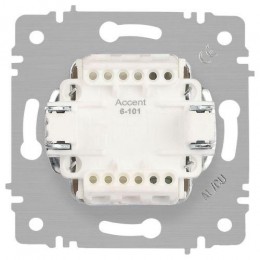 Выключатель 1-кл. СП Accent 6-101-05 10А IP20 250В AL/CU антрацит Intro Б0063458