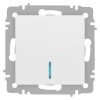Выключатель 1-кл. СП Accent 6-102-01М 10А IP20 250В с подсветкой AL/CU бел. матов. Intro Б0063466