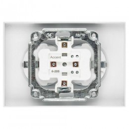 Розетка 2-м СП Accent 6-205-01 16А IP20 250В 2P+E Schuko AL/CU бел. Intro Б0063485