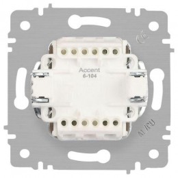 Выключатель 2-кл. СП Accent 6-104-05 10А IP20 250В AL/CU антрацит Intro Б0063488