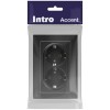 Розетка 2-м СП Accent 6-205-05 16А IP20 250В 2P+E Schuko AL/CU антрацит Intro Б0063494