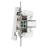 Выключатель 2-кл. СП Accent 6-105-01 10А IP20 250В с подсветкой AL/CU бел. Intro Б0063505