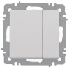 Выключатель 3-кл. СП Accent 6-106-01 10А IP20 250В AL/CU бел. Intro Б0063531