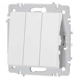 Выключатель 3-кл. СП Accent 6-106-01М 10А IP20 250В AL/CU бел. матов. Intro Б0063532