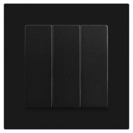 Выключатель 3-кл. СП Accent 6-106-05 10А IP20 250В AL/CU антрацит Intro Б0063540