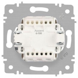 Выключатель 3-кл. СП Accent 6-106-09 10А IP20 250В AL/CU титан Intro Б0063549