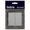 Переключатель 2-кл. СП Accent 6-107-01 10А IP20 250В AL/CU бел. Intro Б0063554