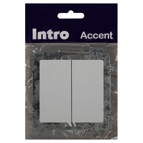Переключатель 2-кл. СП Accent 6-107-01 10А IP20 250В AL/CU бел. Intro Б0063554
