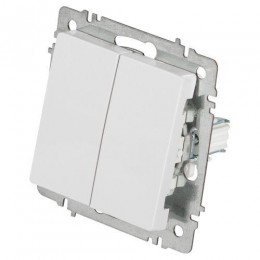 Переключатель 2-кл. СП Accent 6-107-01 10А IP20 250В AL/CU бел. Intro Б0063554