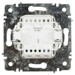 Переключатель 2-кл. СП Accent 6-107-01 10А IP20 250В AL/CU бел. Intro Б0063554