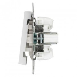 Переключатель 2-кл. СП Accent 6-107-01 10А IP20 250В AL/CU бел. Intro Б0063554