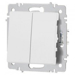 Переключатель 2-кл. СП Accent 6-107-01М 10А IP20 250В AL/CU бел. матов. Intro Б0063556