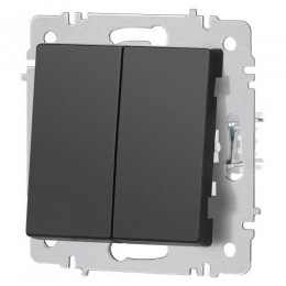 Переключатель 2-кл. СП Accent 6-107-05 10А IP20 250В AL/CU антрацит Intro Б0063564