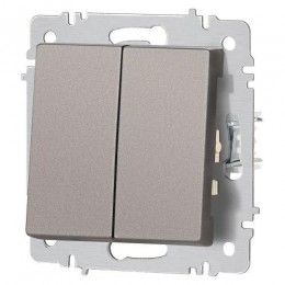 Переключатель 2-кл. СП Accent 6-107-09 10А IP20 250В AL/CU титан Intro Б0063572