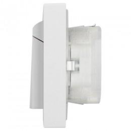 Розетка 2-м СП Accent 6-210-01 16А IP44 250В 2P+E Schuko с крышками защ. шторки AL/CU бел. Intro Б0063577