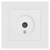 Розетка телевизионная одиночная TV СП Accent 6-301-01М IP20 бел. матов. Intro Б0063603