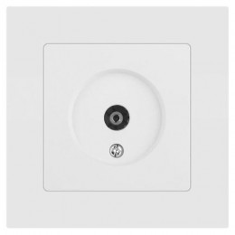 Розетка телевизионная одиночная TV СП Accent 6-301-01М IP20 бел. матов. Intro Б0063603