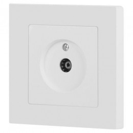Розетка телевизионная одиночная TV СП Accent 6-301-01М IP20 бел. матов. Intro Б0063603