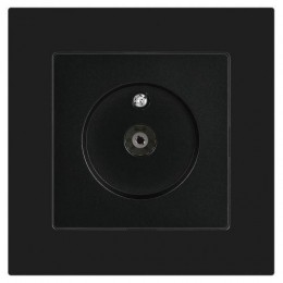 Розетка телевизионная одиночная TV СП Accent 6-301-05 IP20 антрацит Intro