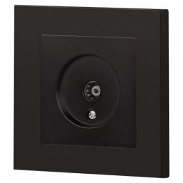 Розетка телевизионная одиночная TV СП Accent 6-301-05 IP20 антрацит Intro