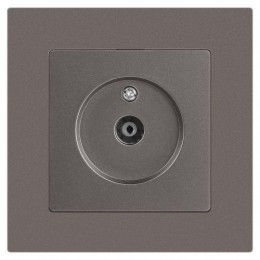 Розетка телевизионная одиночная TV СП Accent 6-301-09 IP20 титан Intro Б0063618