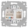 Розетка компьютерная 1-м СП Accent 6-303-01М RJ45 IP20 бел. матов. Intro Б0063625
