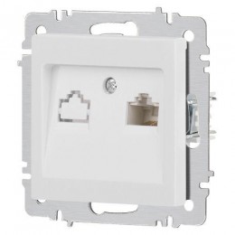 Розетка компьютерная 1-м СП Accent 6-303-01М RJ45 IP20 бел. матов. Intro Б0063625