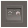 Розетка компьютерная 1-м СП Accent 6-303-09 RJ45 IP20 титан Intro Б0063642