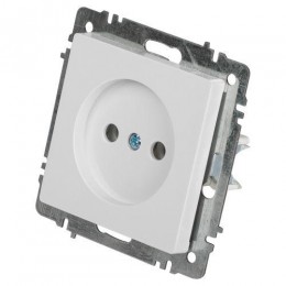 Розетка 1-м СП Accent 6-201-01 16А IP20 250В 2Р AL/CU бел. Intro Б0063653