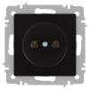 Розетка 1-м СП Accent 6-201-05 16А IP20 250В 2P антрацит Intro Б0063665