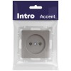 Розетка 1-м СП Accent 6-201-09 16А IP20 250В 2P титан Intro Б0063673