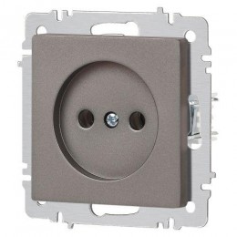 Розетка 1-м СП Accent 6-201-09 16А IP20 250В 2P титан Intro Б0063673