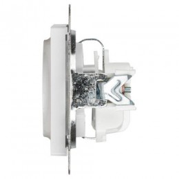 Розетка 1-м СП Accent 6-202-01 16А IP20 250В 2P+E Schuko AL/CU бел. Intro Б0063678