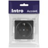 Розетка 1-м СП Accent 6-202-05 16А IP20 250В 2P+E Schuko антрацит Intro Б0063693