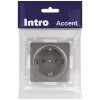 Розетка 1-м СП Accent 6-202-09 16А IP20 250В 2P+E Schuko титан Intro Б0063701