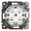 Розетка 1-м СП Accent 6-203-01 16А IP20 250В 2P+E Schuko с крышкой AL/CU бел. Intro Б0063709