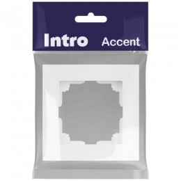 Рамка 1-м СП Accent 6-501-01М бел. матов. Intro Б0063730
